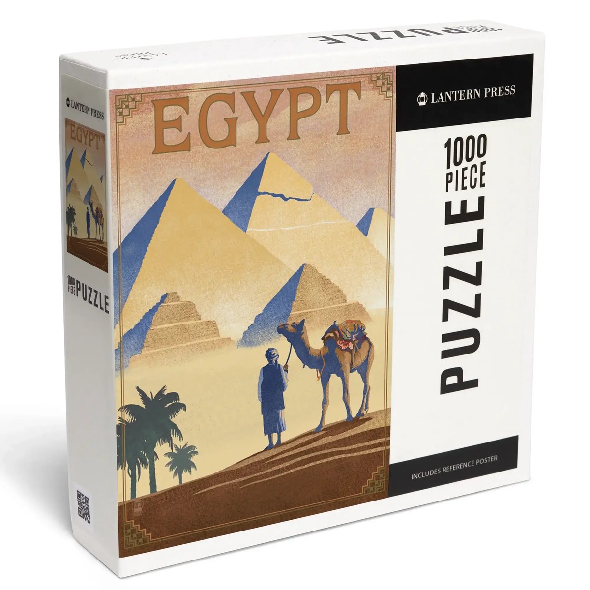 Egypt, Pyramids, Lithograph Style, Jigsaw Puzzle